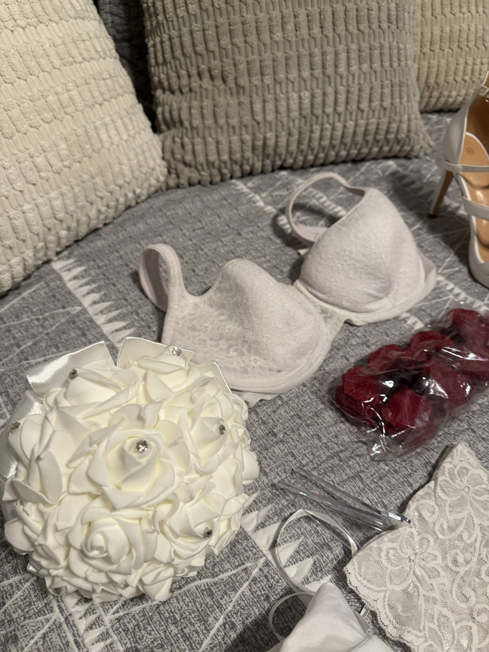 My Actual Wedding Dress & Full Honeymoon Memorabilia Package! 💍🔥🍆 - Image 17