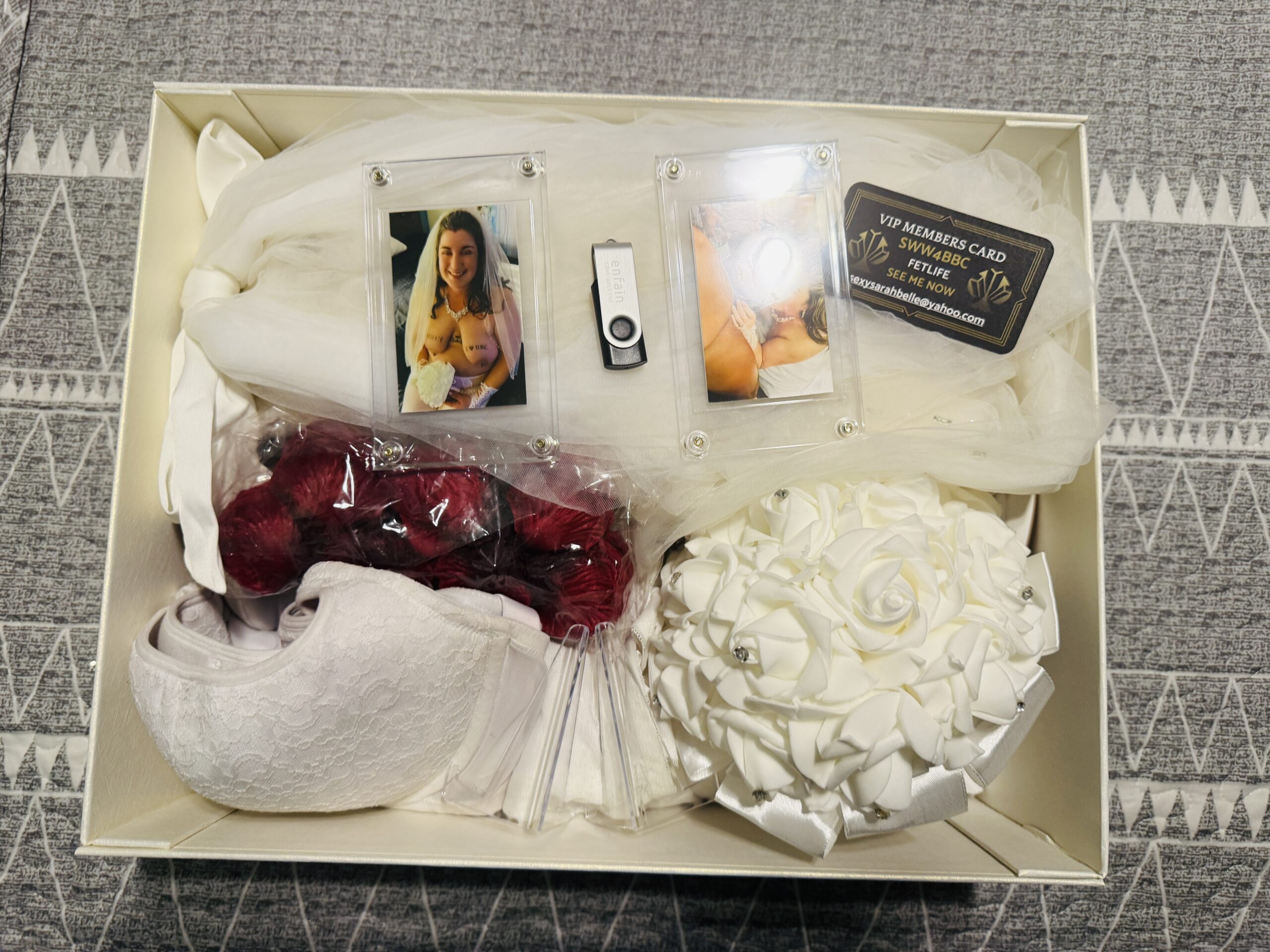 My Actual Wedding Dress & Full Honeymoon Memorabilia Package! 💍🔥🍆 - Image 19
